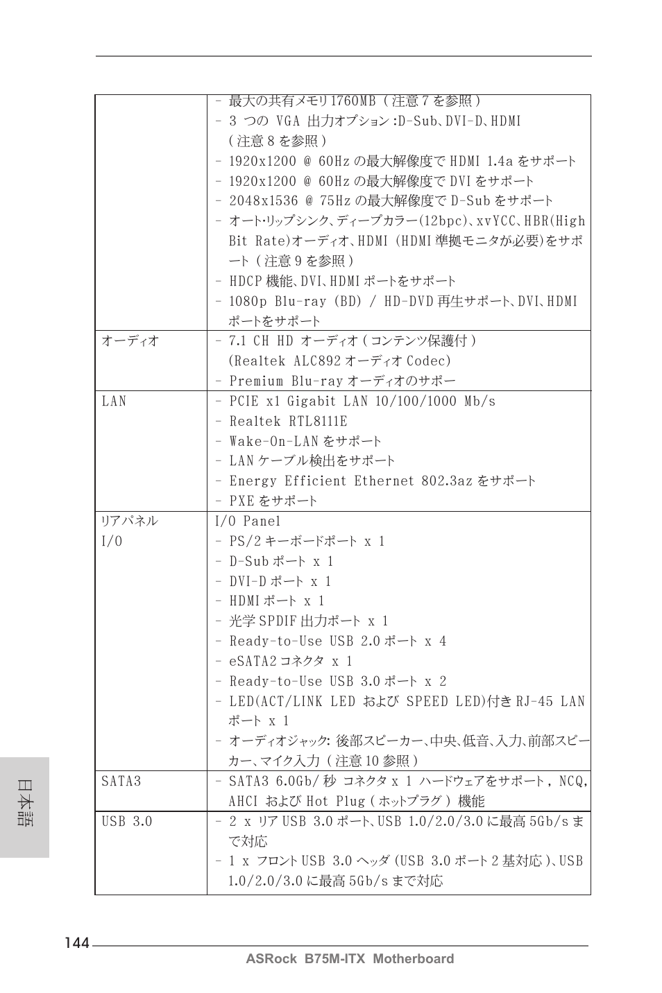 ASRock B75M-ITX User Manual | Page 144 / 186