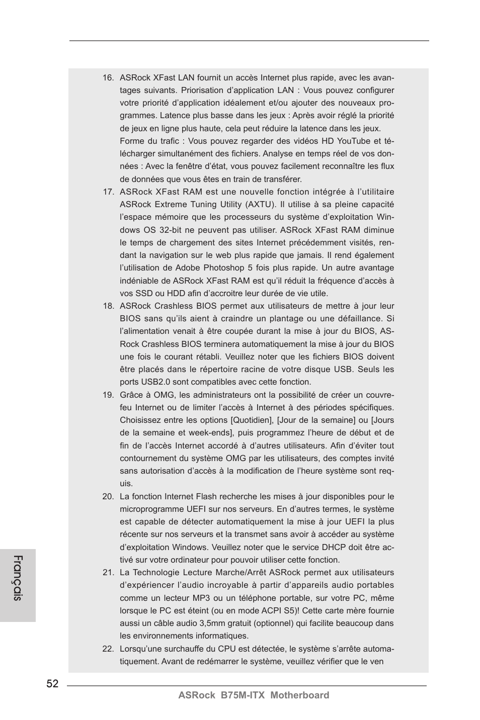 Français | ASRock B75M-ITX User Manual | Page 52 / 186