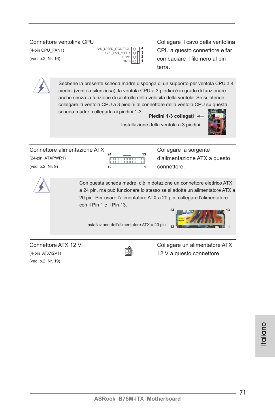 Italiano | ASRock B75M-ITX User Manual | Page 71 / 186