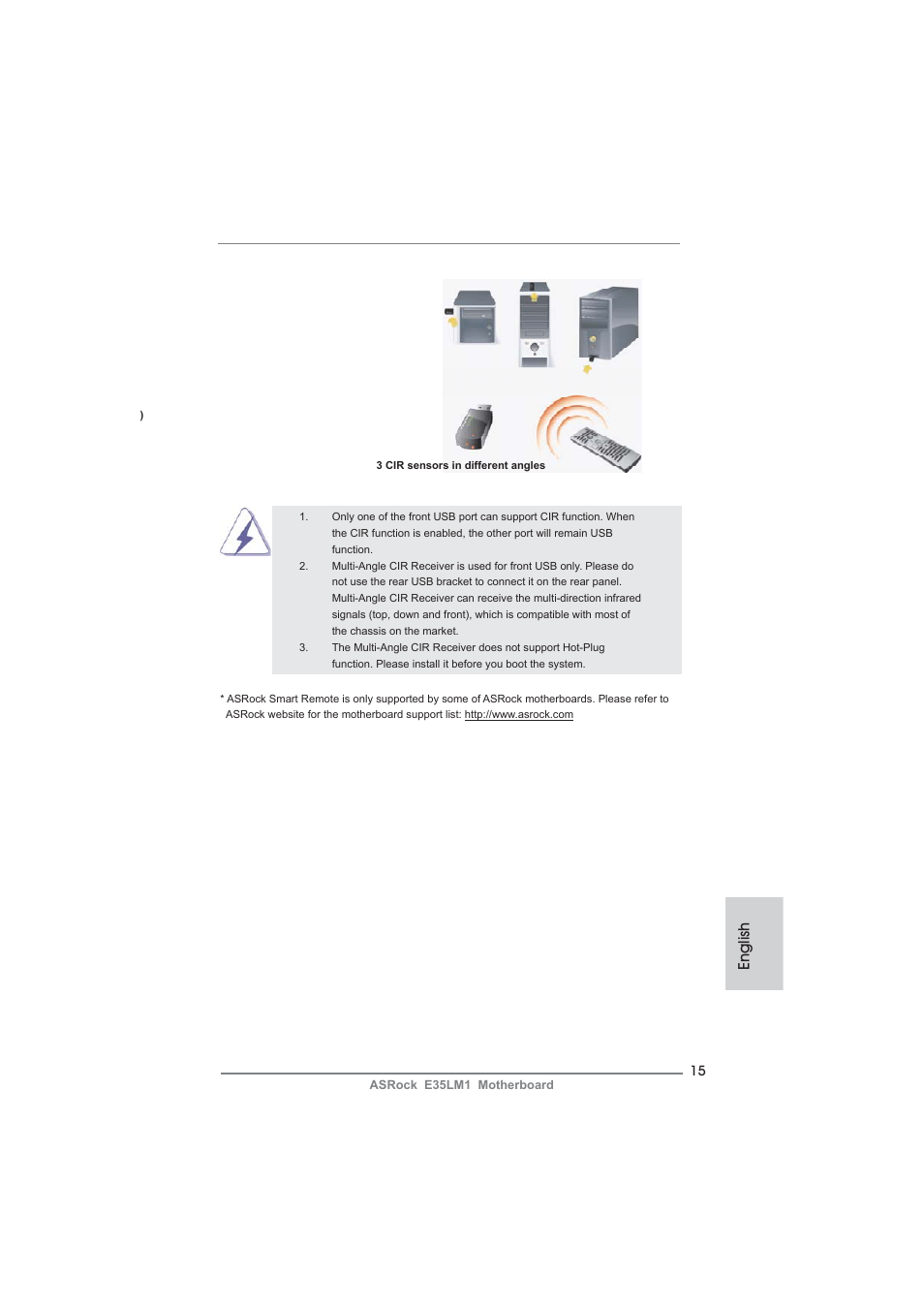 English | ASRock E35LM1 User Manual | Page 15 / 119