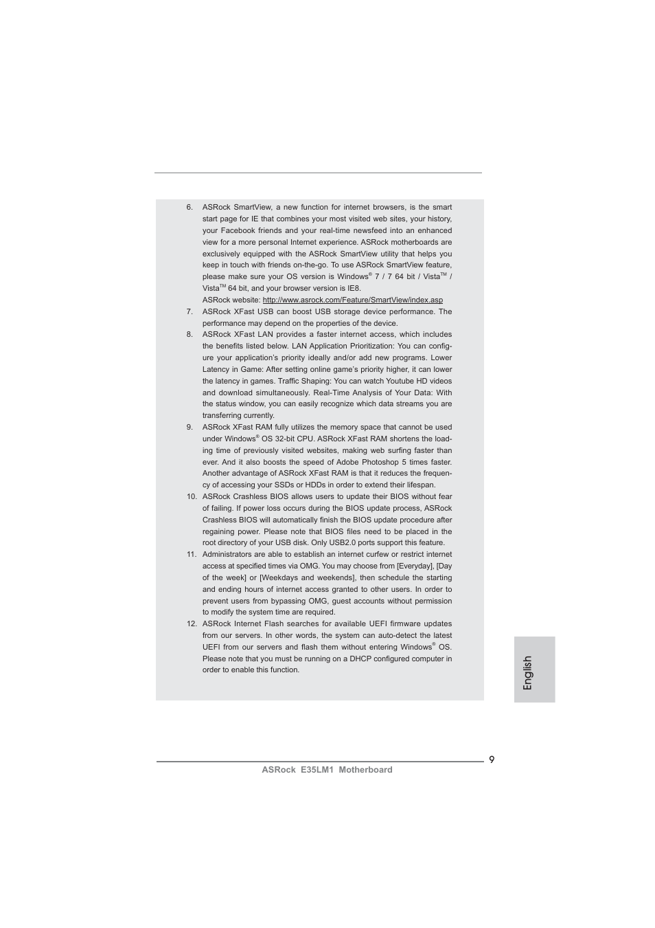 English | ASRock E35LM1 User Manual | Page 9 / 119