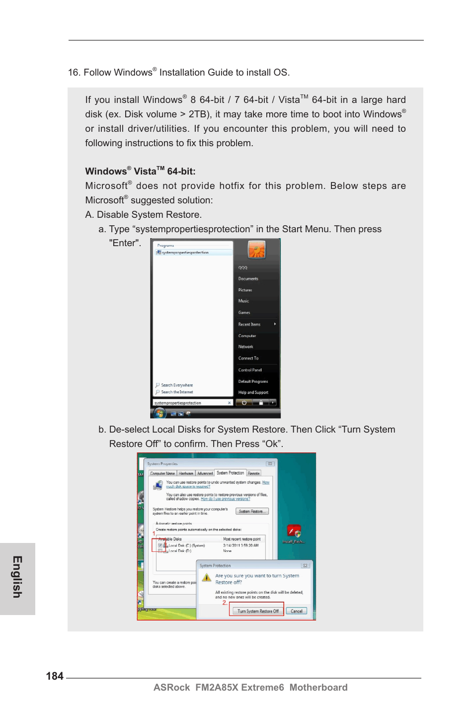 English | ASRock FM2A85X Extreme6 User Manual | Page 184 / 186