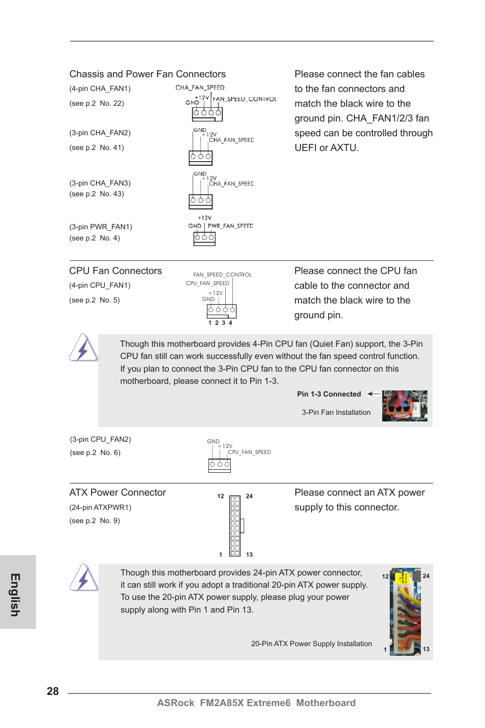 English | ASRock FM2A85X Extreme6 User Manual | Page 28 / 186