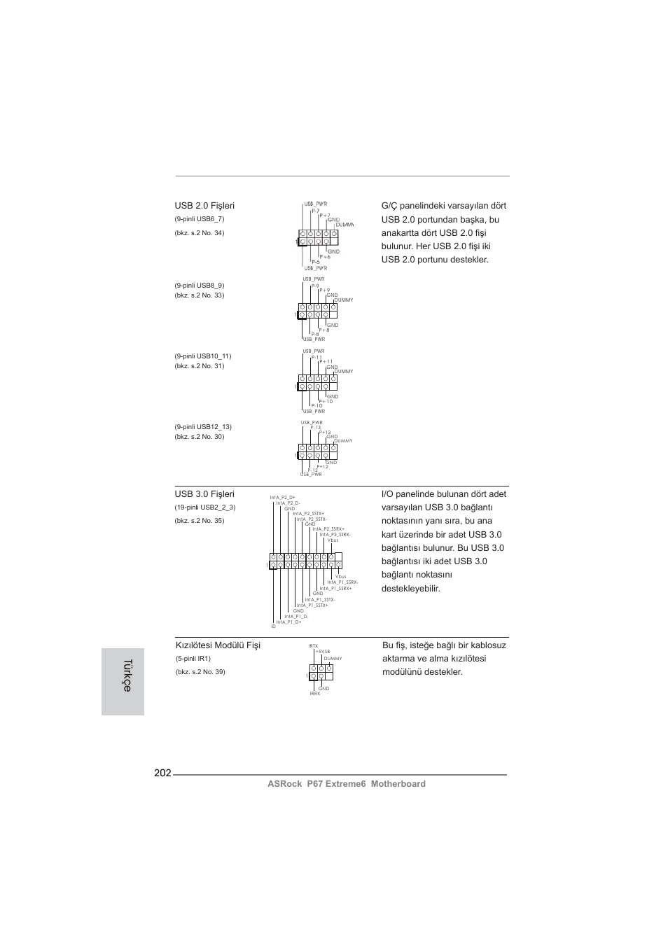 Türkçe | ASRock P67 Extreme6 User Manual | Page 202 / 312