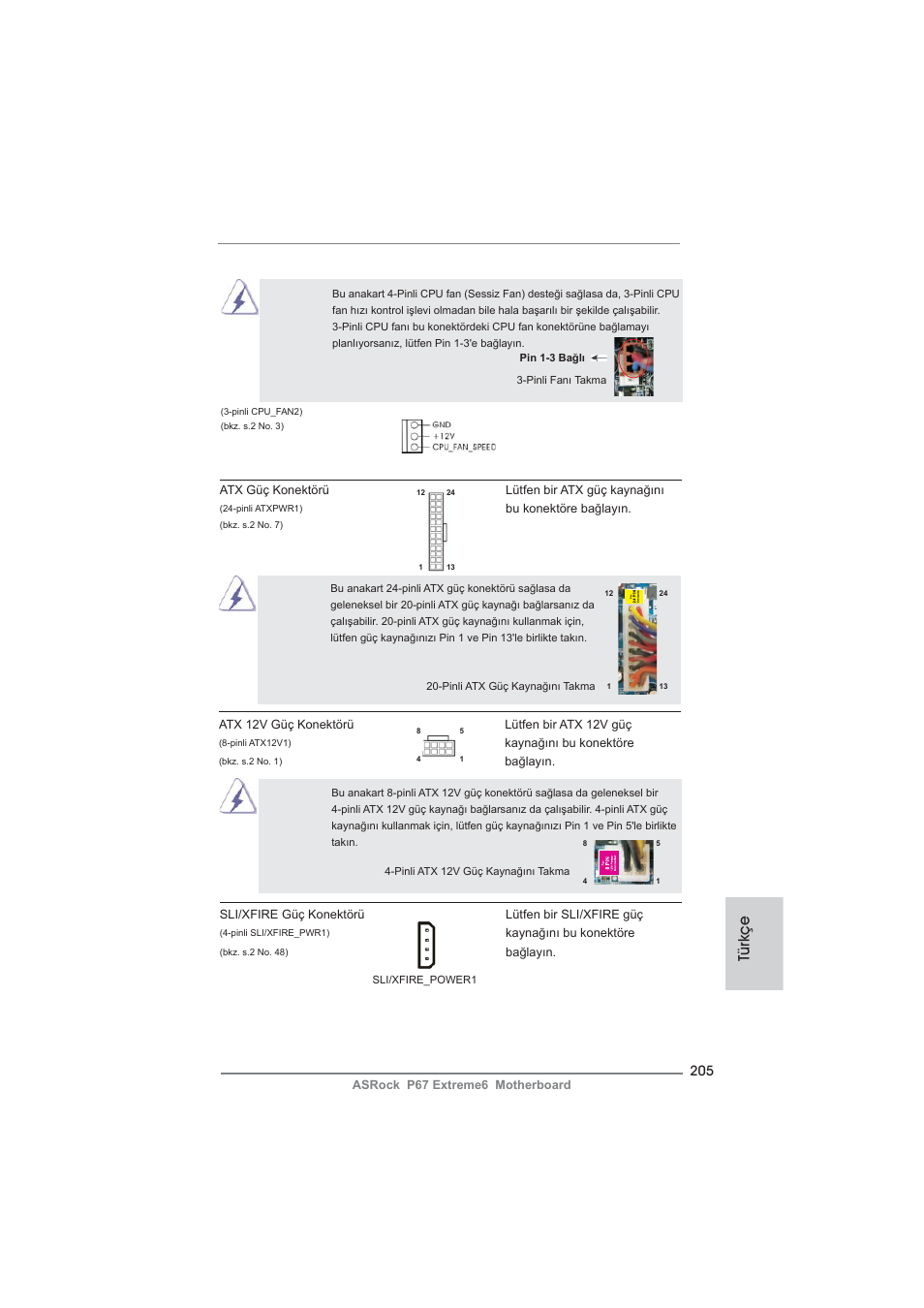 Türkçe | ASRock P67 Extreme6 User Manual | Page 205 / 312