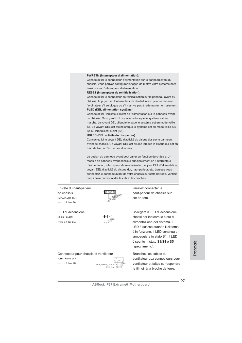 Français | ASRock P67 Extreme6 User Manual | Page 97 / 312
