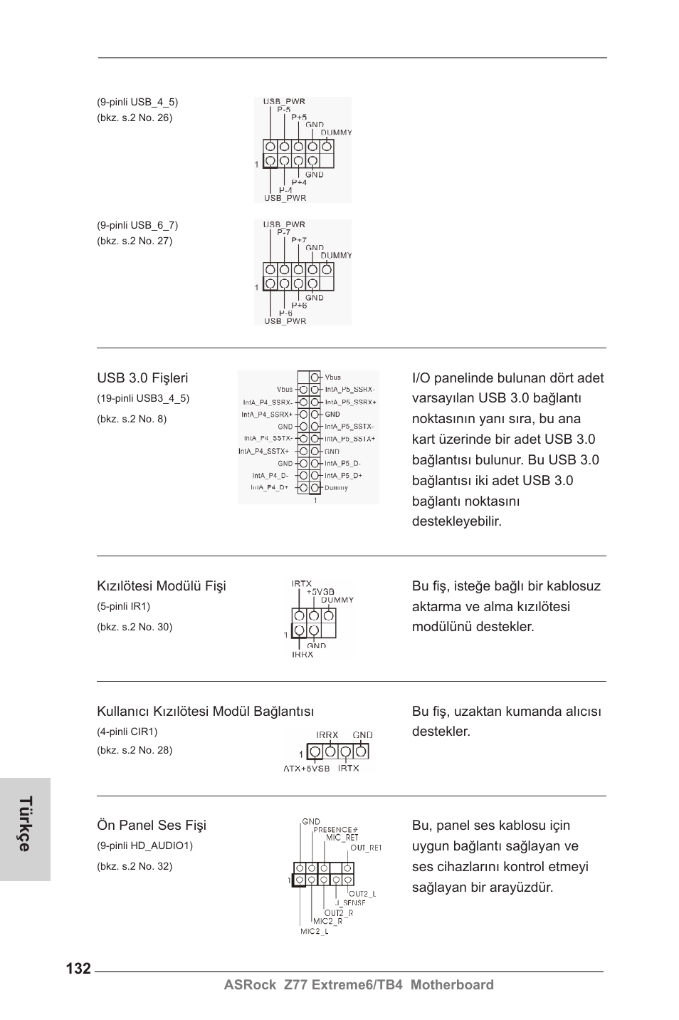 Türkçe | ASRock Z77 Extreme6__TB4 User Manual | Page 132 / 206