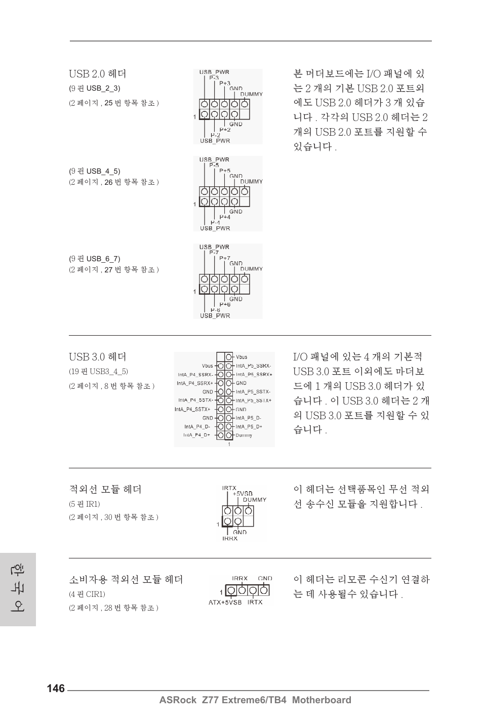 한 국 어 | ASRock Z77 Extreme6__TB4 User Manual | Page 146 / 206