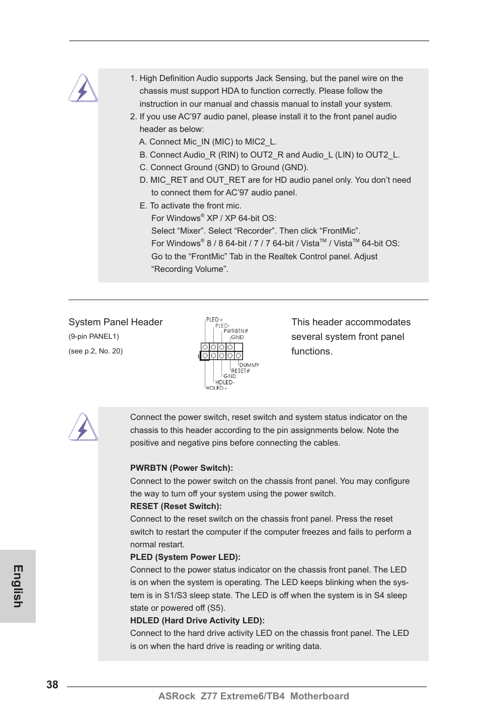 English | ASRock Z77 Extreme6__TB4 User Manual | Page 38 / 206