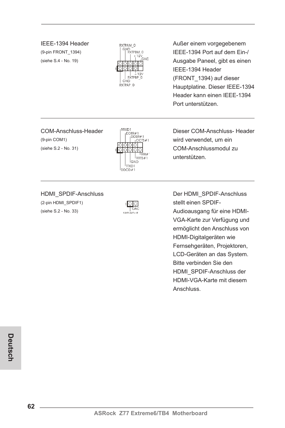 Deutsch | ASRock Z77 Extreme6__TB4 User Manual | Page 62 / 206