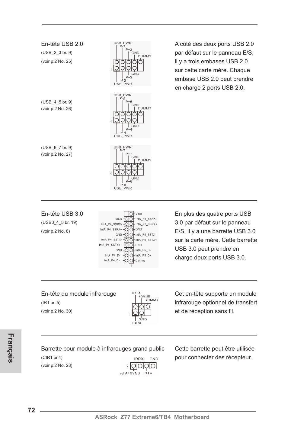 Français | ASRock Z77 Extreme6__TB4 User Manual | Page 72 / 206