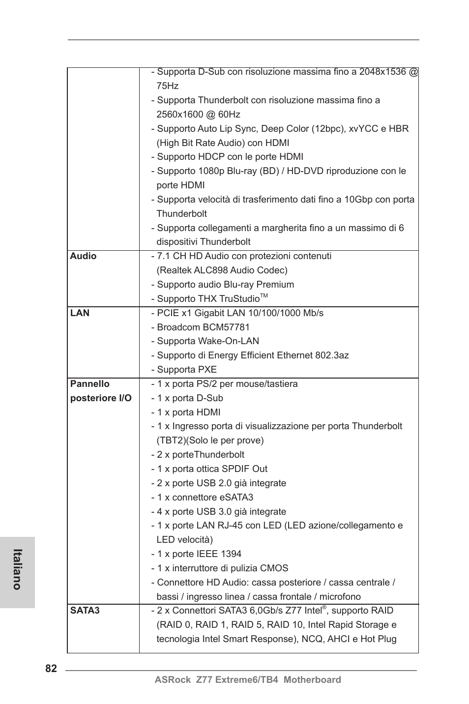Italiano | ASRock Z77 Extreme6__TB4 User Manual | Page 82 / 206