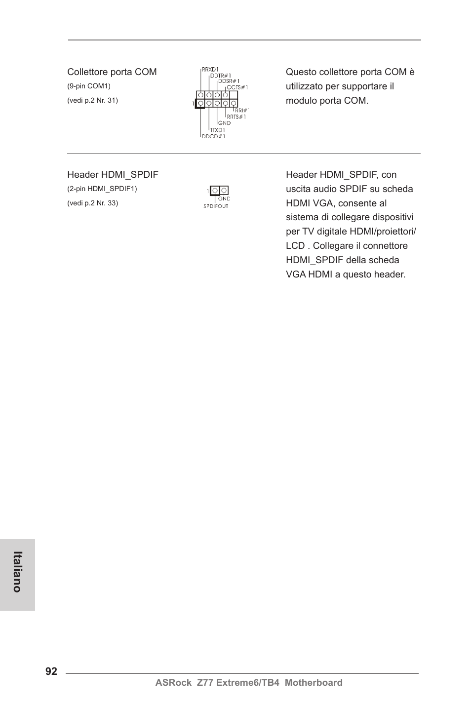 Italiano | ASRock Z77 Extreme6__TB4 User Manual | Page 92 / 206
