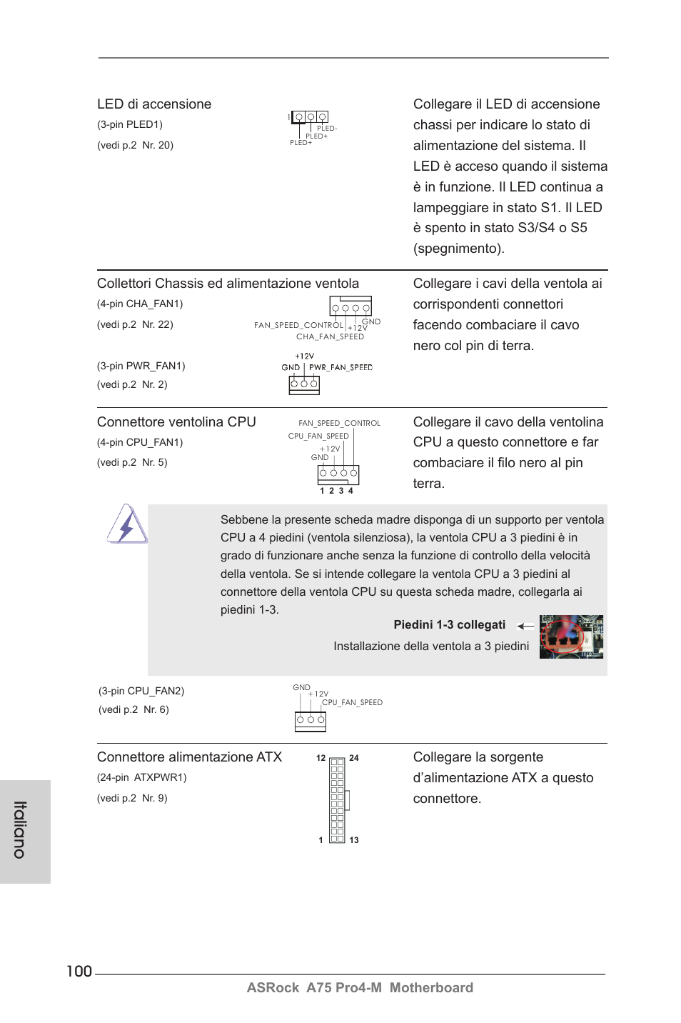 Italiano | ASRock A75 Pro4-M User Manual | Page 100 / 260