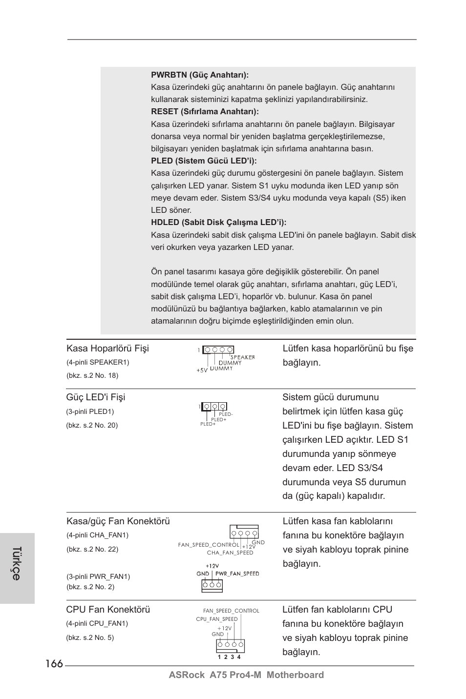 Türkçe | ASRock A75 Pro4-M User Manual | Page 166 / 260