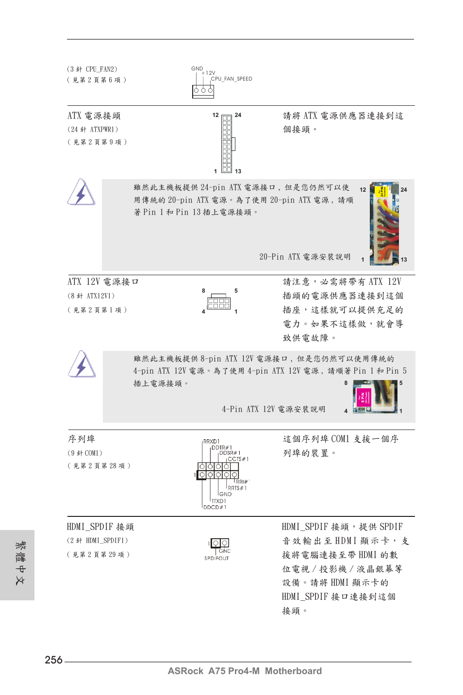 繁體中文 | ASRock A75 Pro4-M User Manual | Page 256 / 260