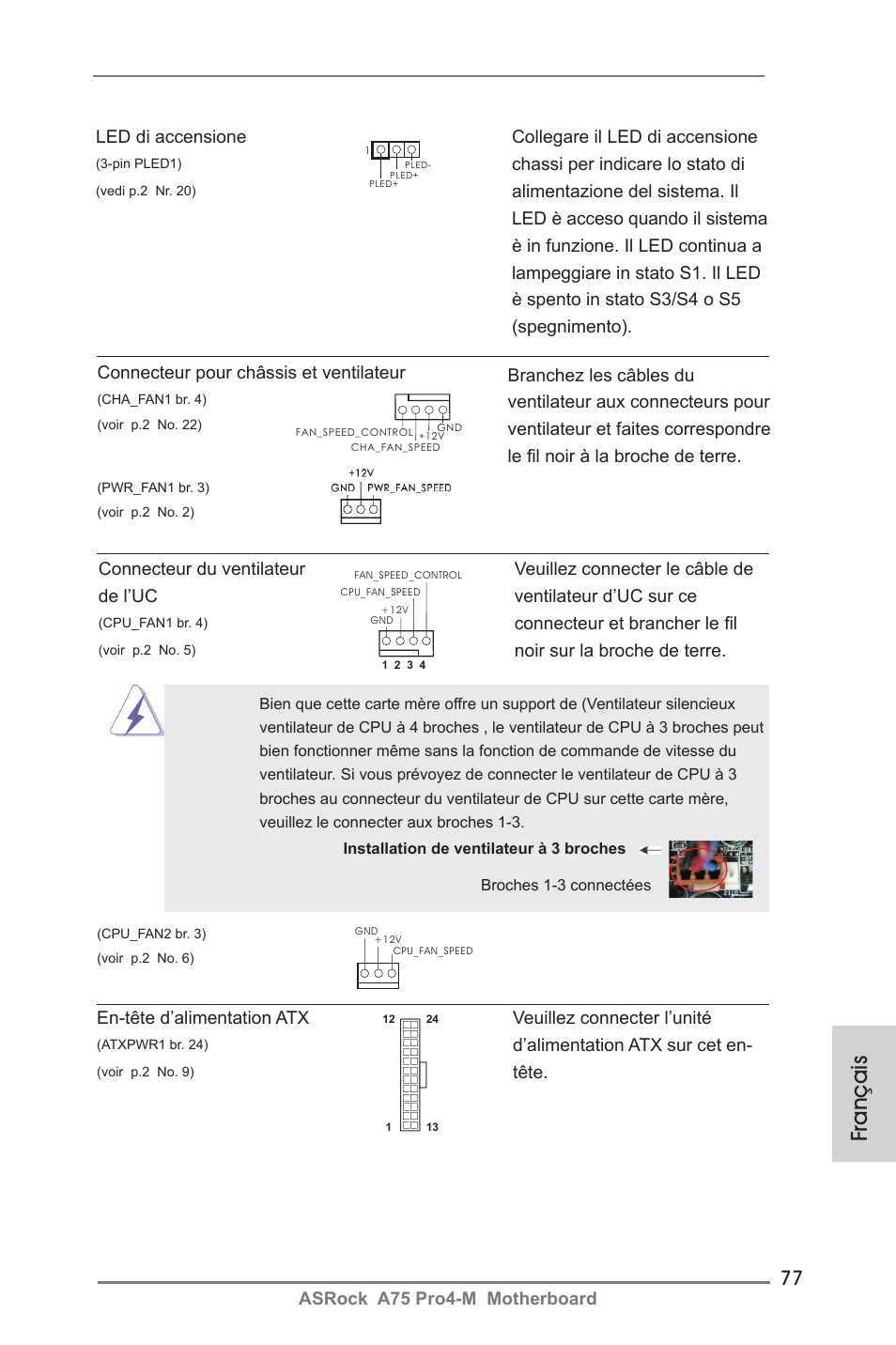 Français | ASRock A75 Pro4-M User Manual | Page 77 / 260