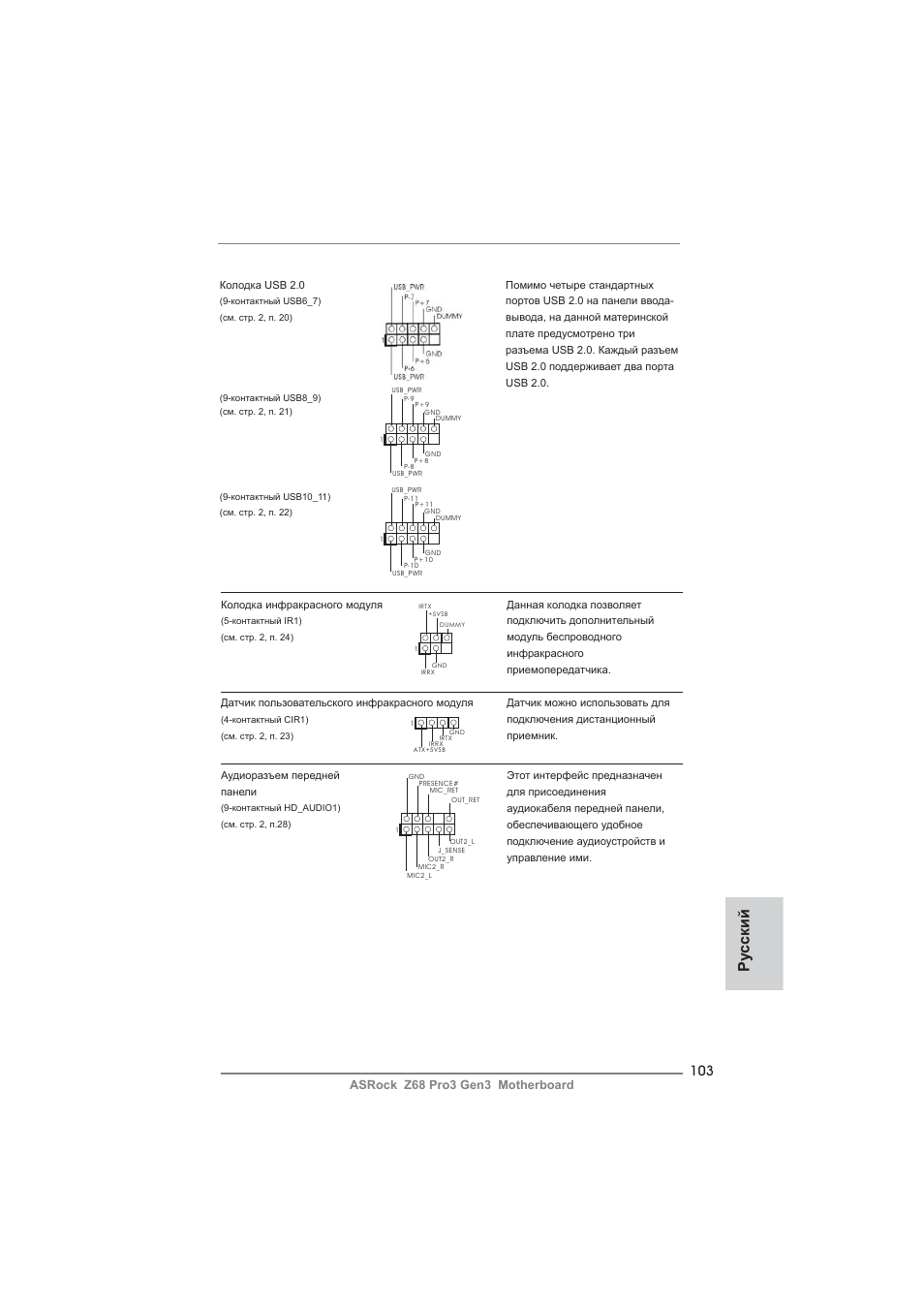 Ру сский | ASRock Z68 Pro3 Gen3 User Manual | Page 103 / 191