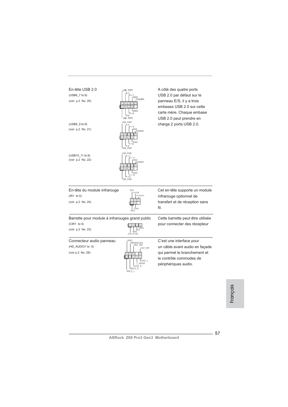 Français | ASRock Z68 Pro3 Gen3 User Manual | Page 57 / 191