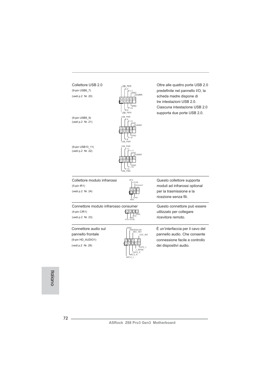 Italiano | ASRock Z68 Pro3 Gen3 User Manual | Page 72 / 191