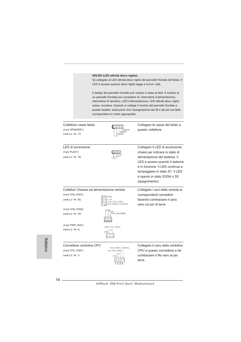 Italiano | ASRock Z68 Pro3 Gen3 User Manual | Page 74 / 191