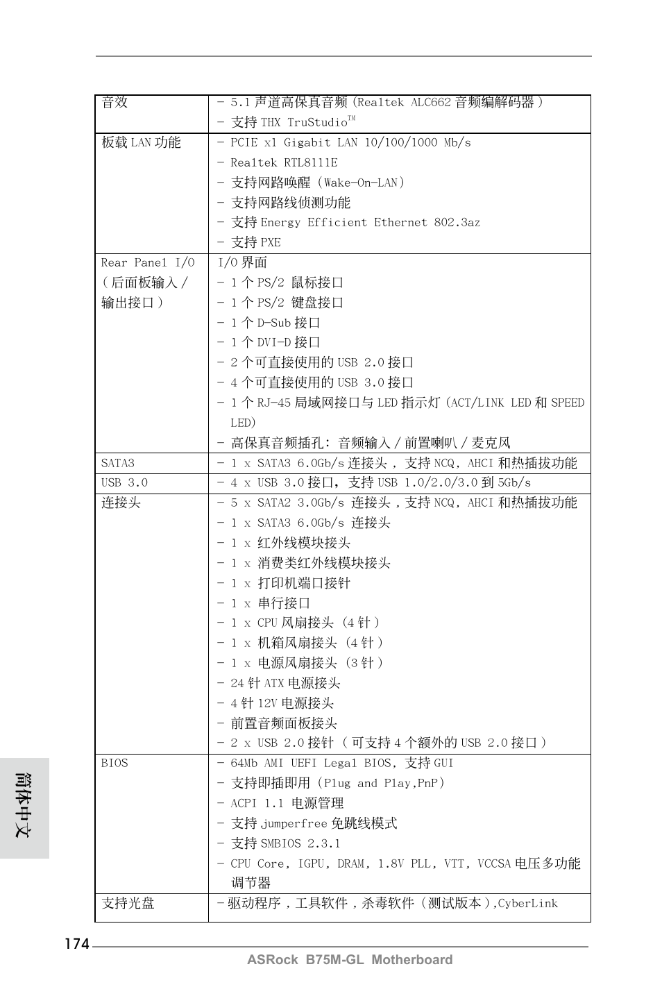 簡體中文 | ASRock B75M-GL User Manual | Page 174 / 203