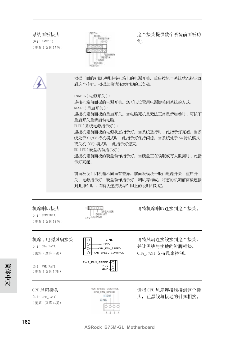 簡體中文 | ASRock B75M-GL User Manual | Page 182 / 203