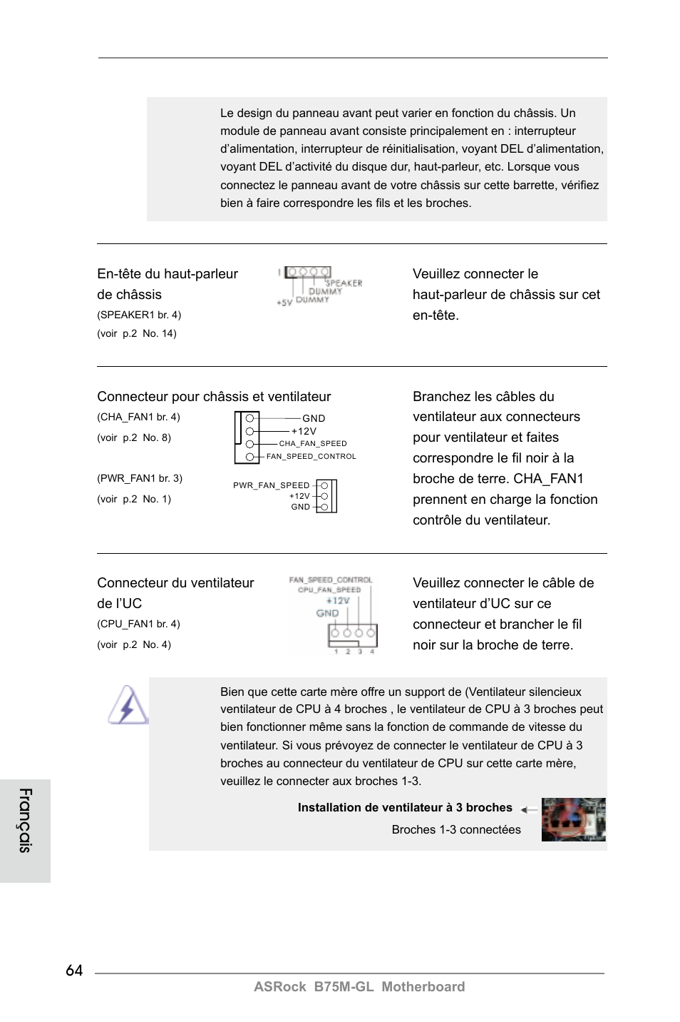 Français | ASRock B75M-GL User Manual | Page 64 / 203
