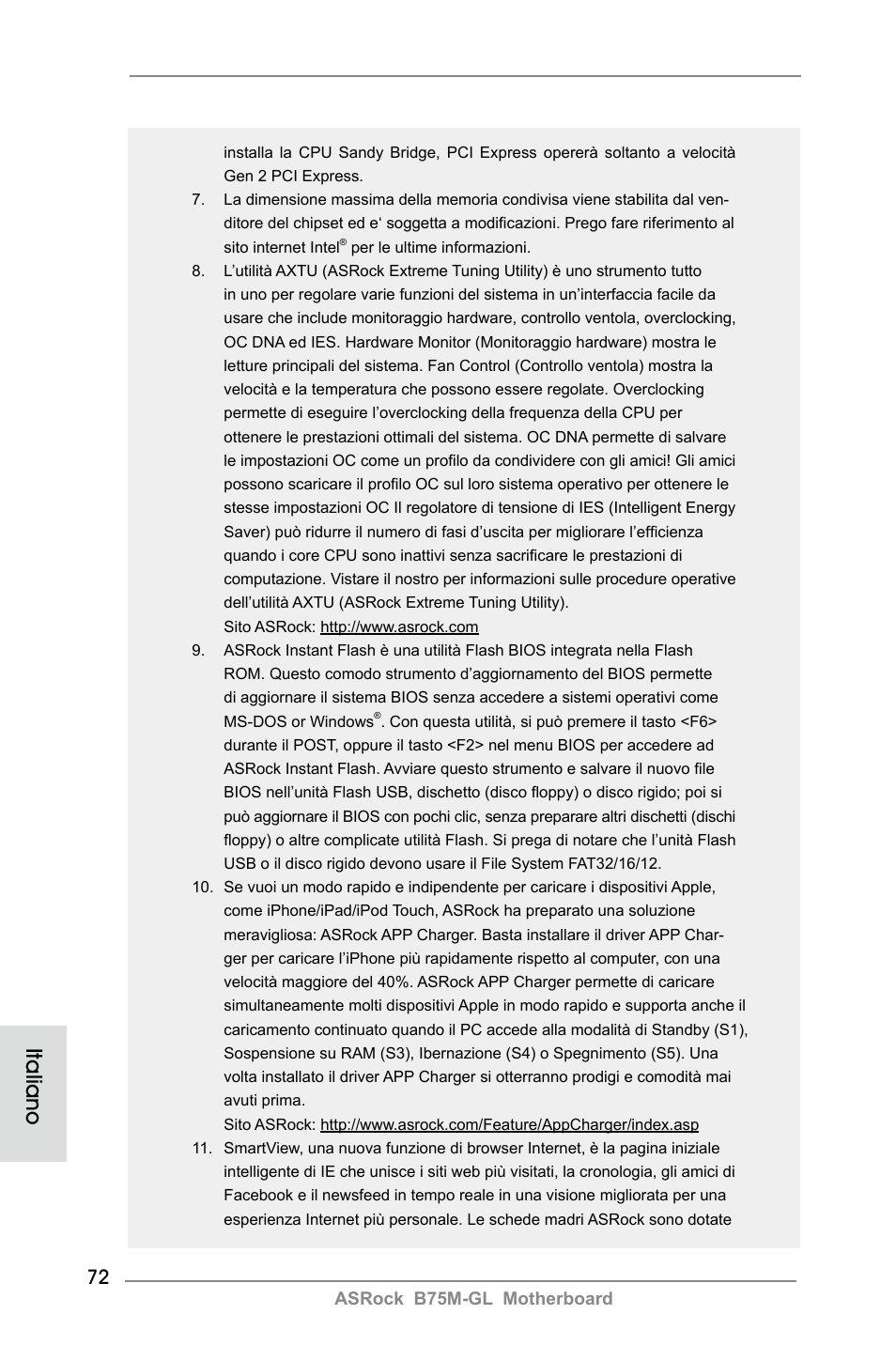 Italiano | ASRock B75M-GL User Manual | Page 72 / 203