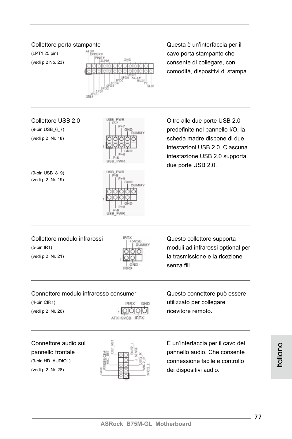 Italiano | ASRock B75M-GL User Manual | Page 77 / 203