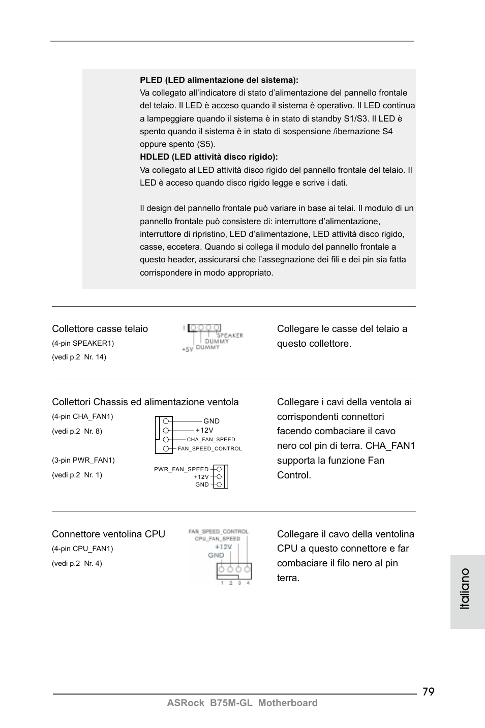 Italiano | ASRock B75M-GL User Manual | Page 79 / 203