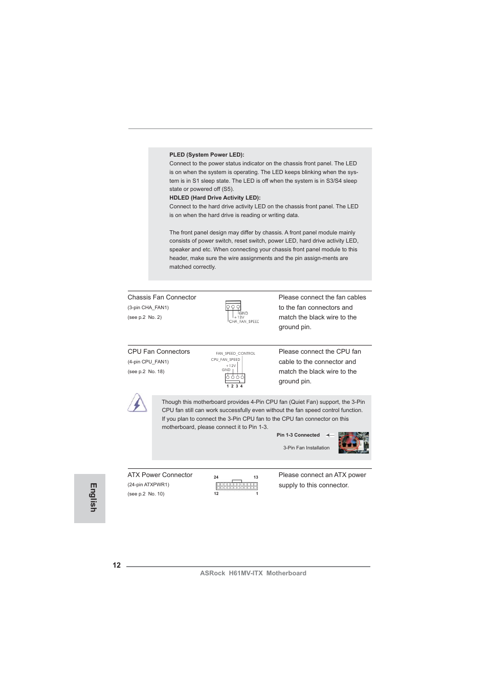 English | ASRock H61MV-ITX User Manual | Page 12 / 51