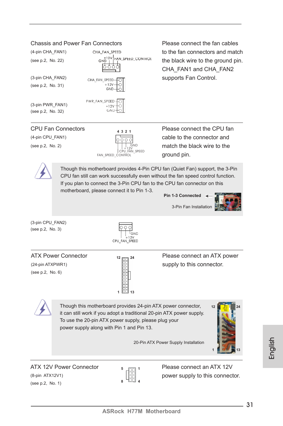 English | ASRock H77M User Manual | Page 31 / 206