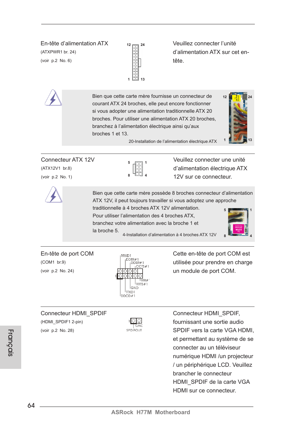Français | ASRock H77M User Manual | Page 64 / 206