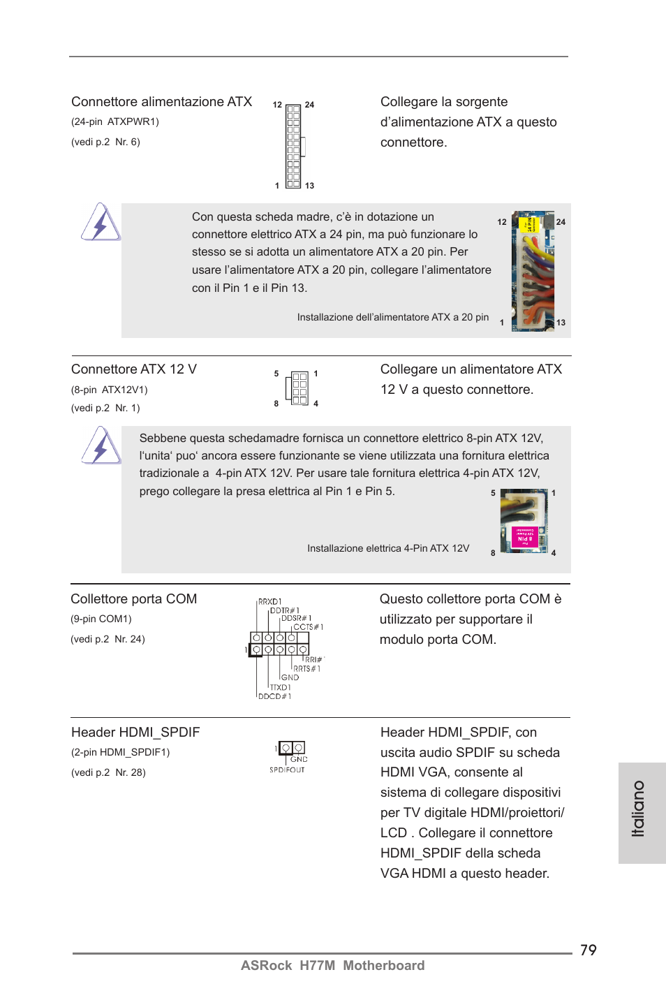 Italiano | ASRock H77M User Manual | Page 79 / 206
