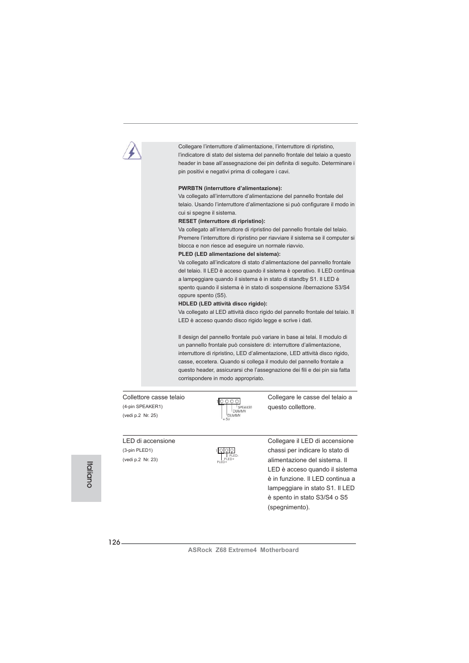 Italiano | ASRock Z68 Extreme4 User Manual | Page 126 / 322