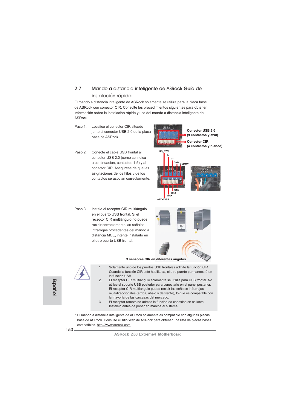 Español | ASRock Z68 Extreme4 User Manual | Page 150 / 322