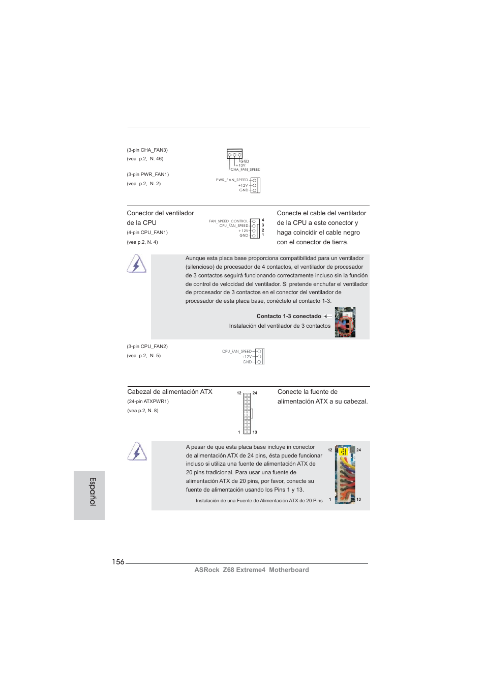 Español | ASRock Z68 Extreme4 User Manual | Page 156 / 322