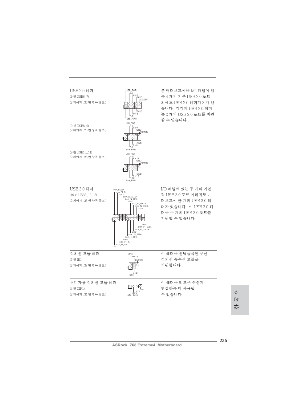 한 국 어 | ASRock Z68 Extreme4 User Manual | Page 235 / 322