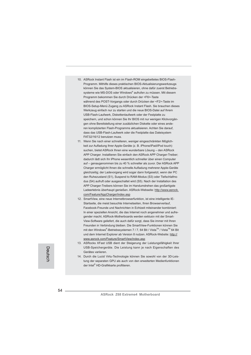 Deutsch | ASRock Z68 Extreme4 User Manual | Page 54 / 322