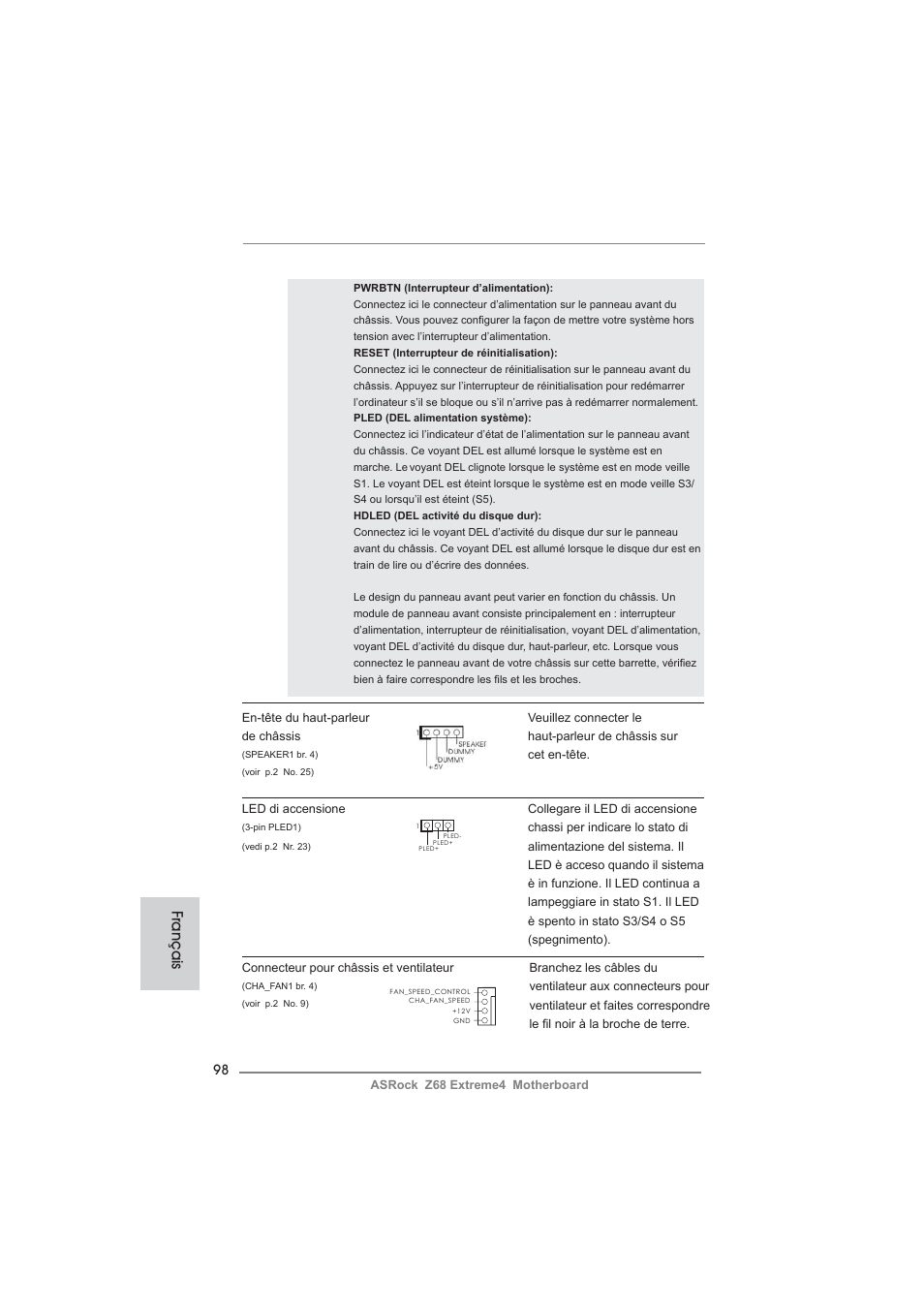 Français | ASRock Z68 Extreme4 User Manual | Page 98 / 322