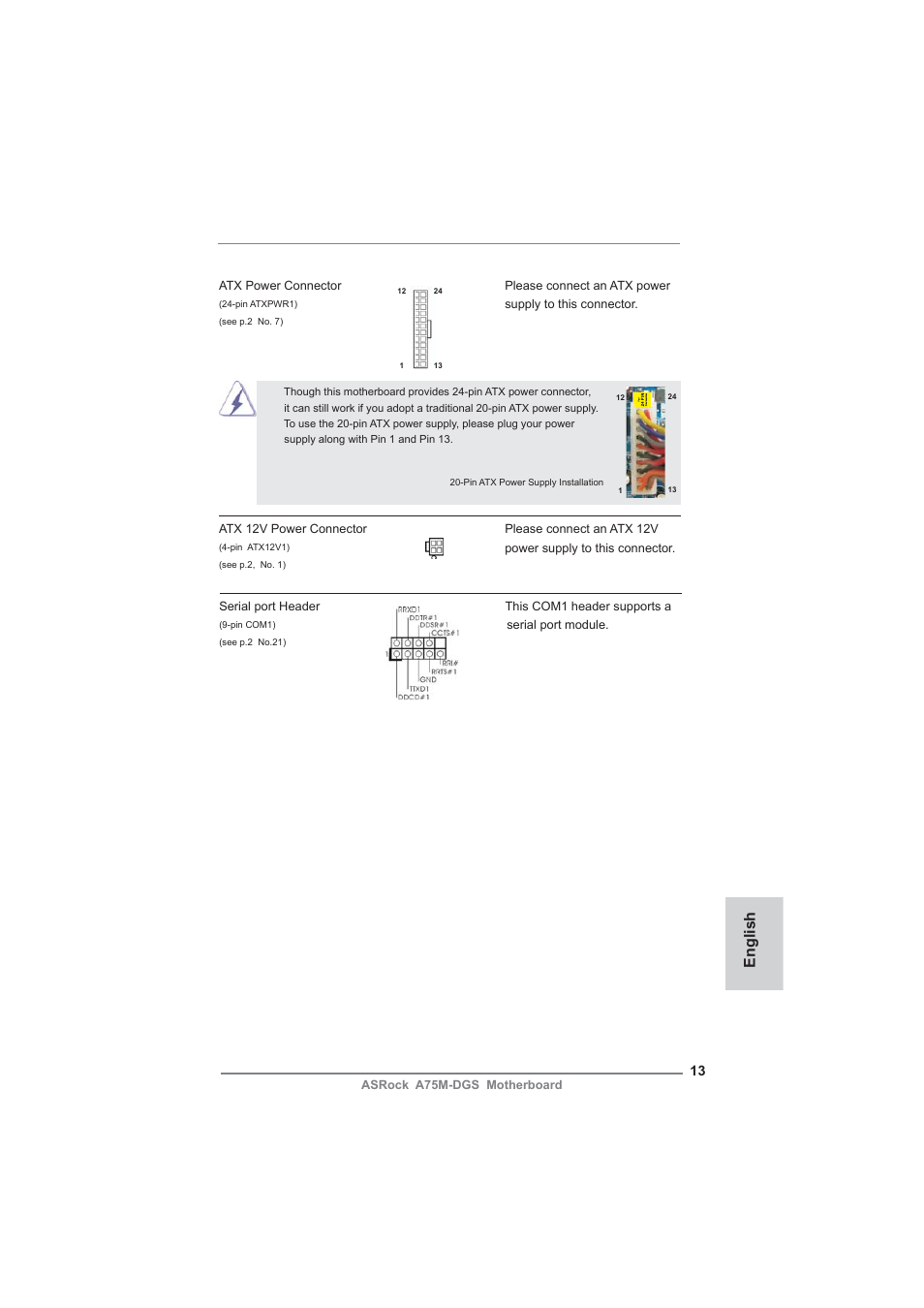 English | ASRock A75M-DGS User Manual | Page 13 / 44
