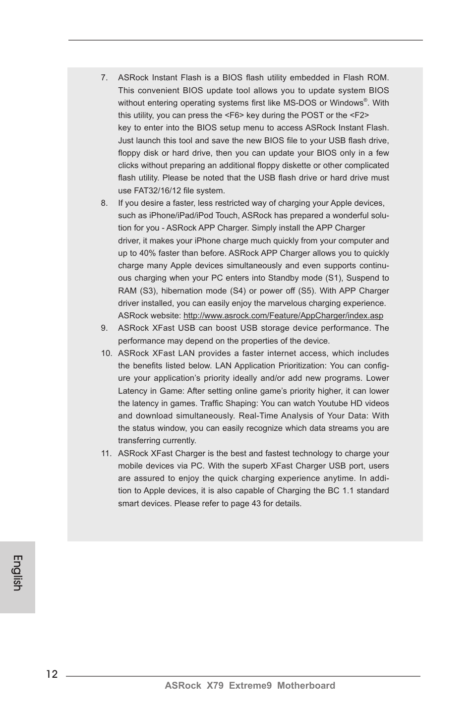English | ASRock X79 Extreme9 User Manual | Page 12 / 246