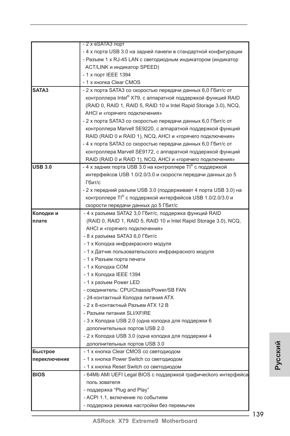 Ру сский | ASRock X79 Extreme9 User Manual | Page 139 / 246