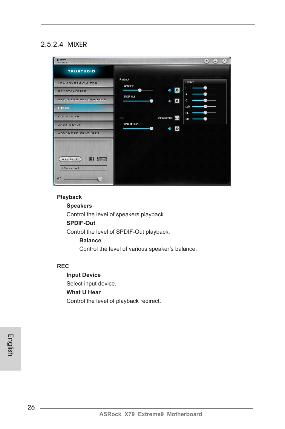 English 2.5.2.4 mixer | ASRock X79 Extreme9 User Manual | Page 26 / 246