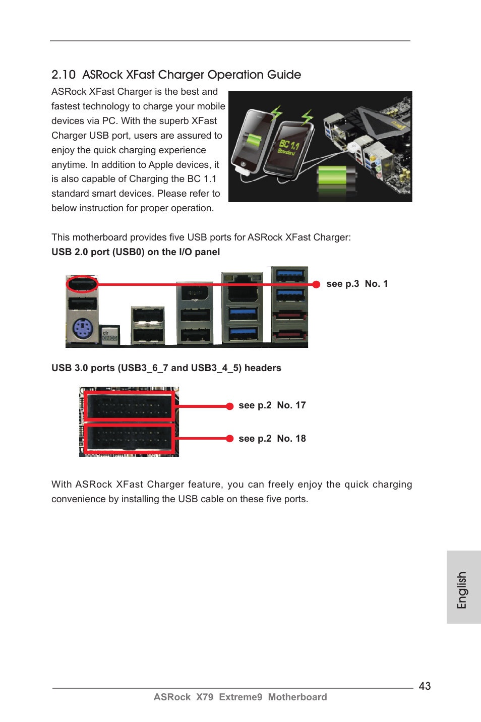 English 2.10 asrock xfast charger operation guide | ASRock X79 Extreme9 User Manual | Page 43 / 246