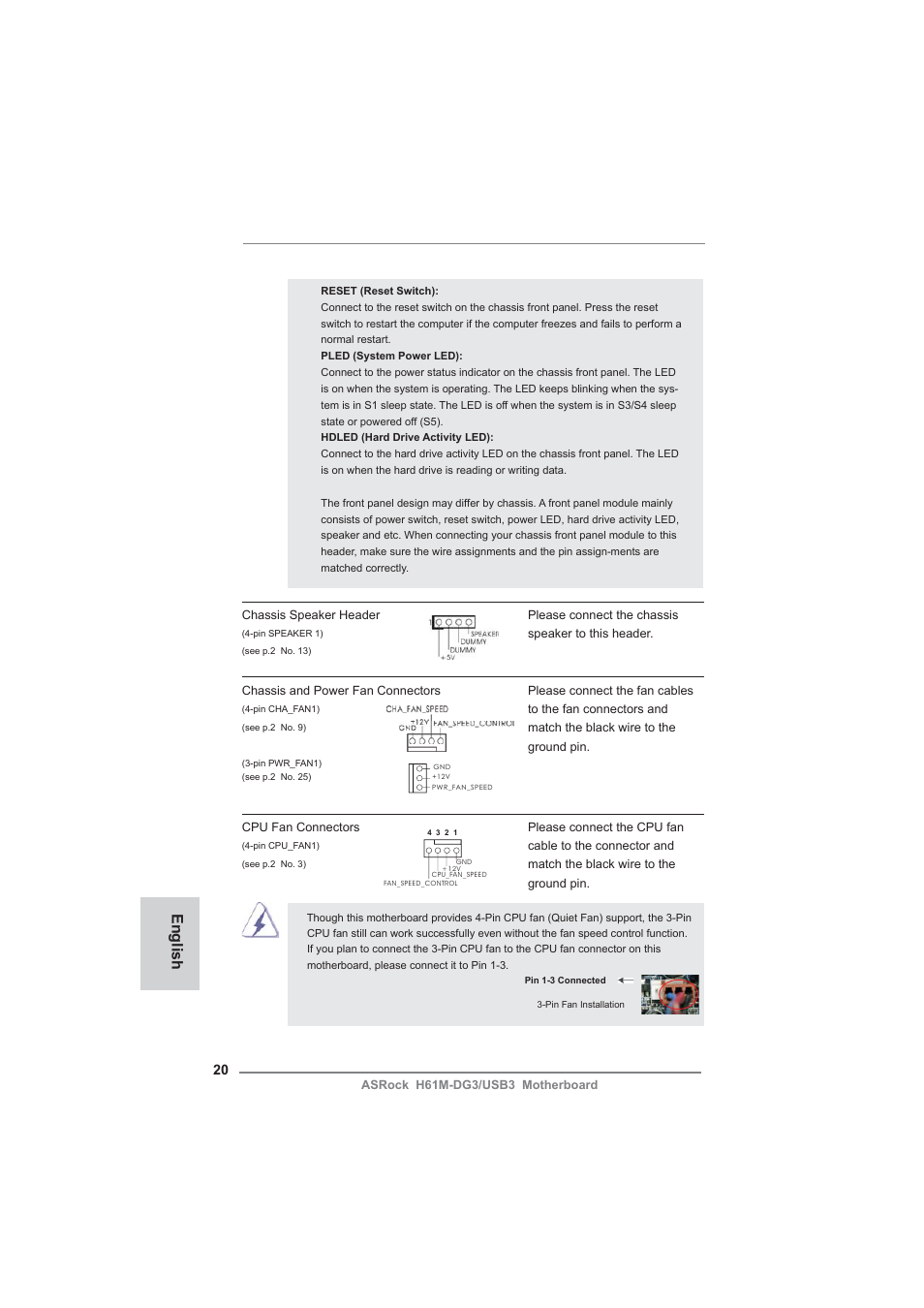 English | ASRock H61M-DG3__USB3 User Manual | Page 20 / 138