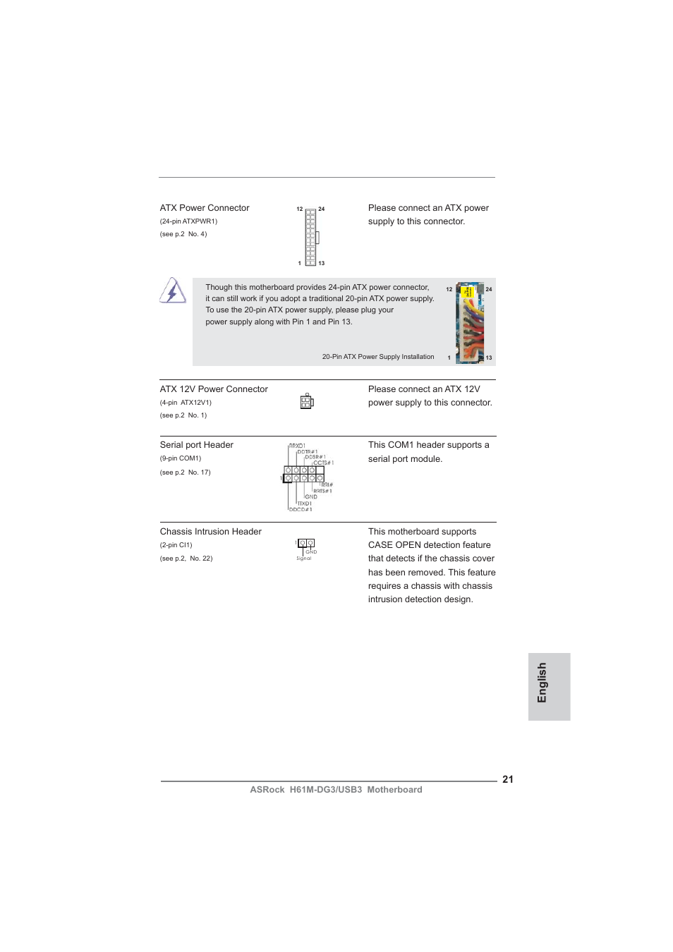 English | ASRock H61M-DG3__USB3 User Manual | Page 21 / 138