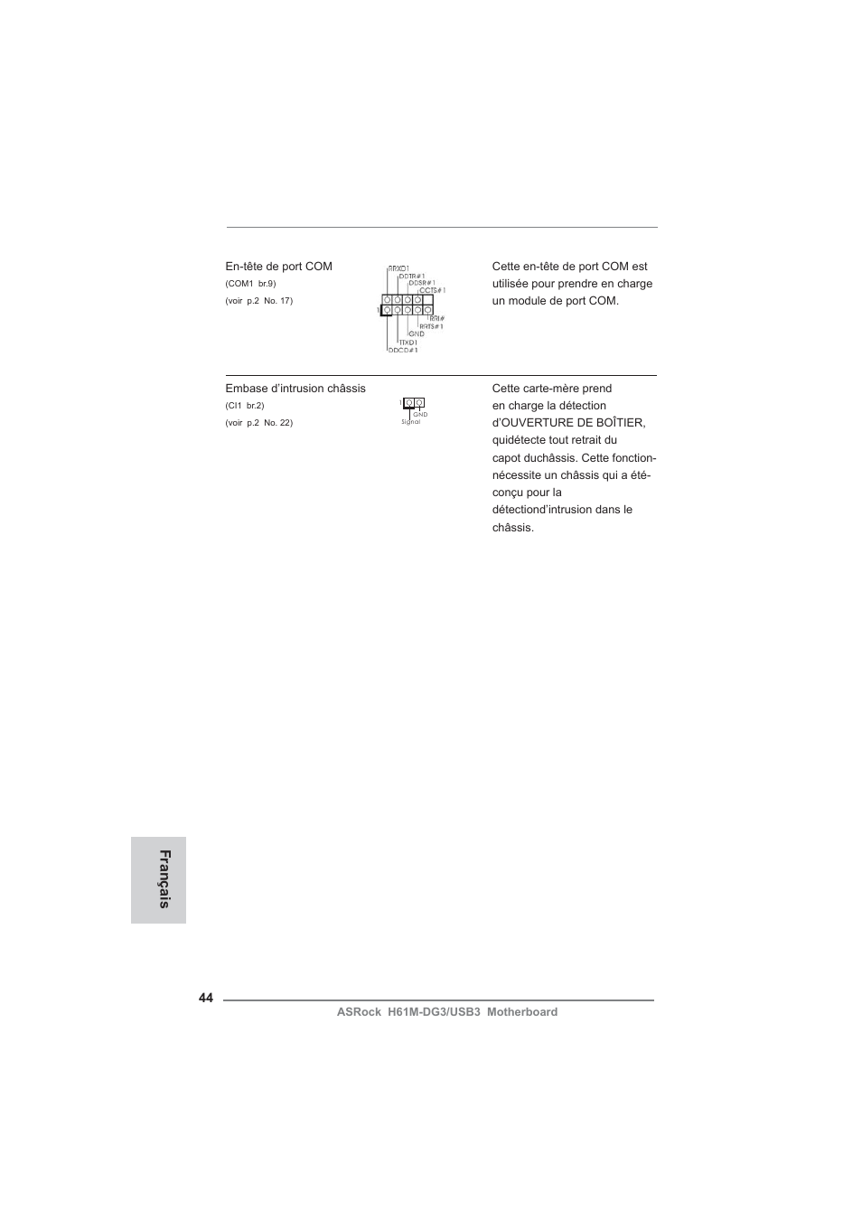 Français | ASRock H61M-DG3__USB3 User Manual | Page 44 / 138