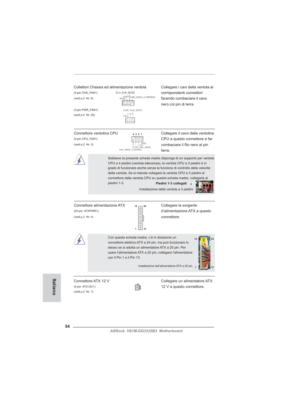 Italiano | ASRock H61M-DG3__USB3 User Manual | Page 54 / 138